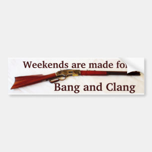 Bang & Clang Cowboy Action Shooting Bumper Sticker Bildekal