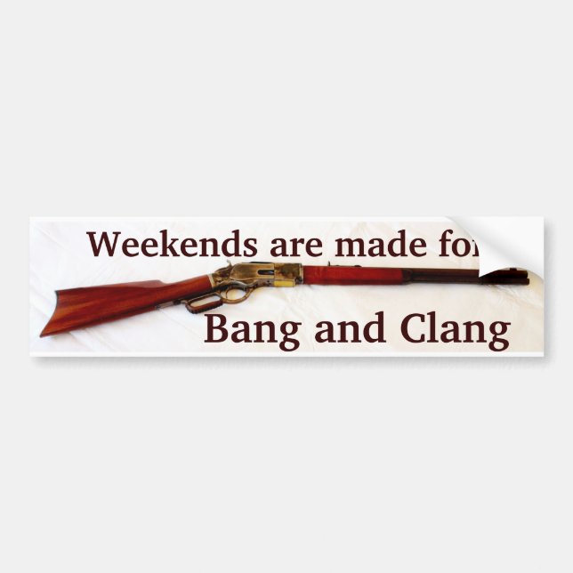 Bang & Clang Cowboy Action Shooting Bumper Sticker Bildekal (Framsidan)