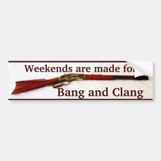 Bang & Clang Cowboy Action Shooting Bumper Sticker Bildekal