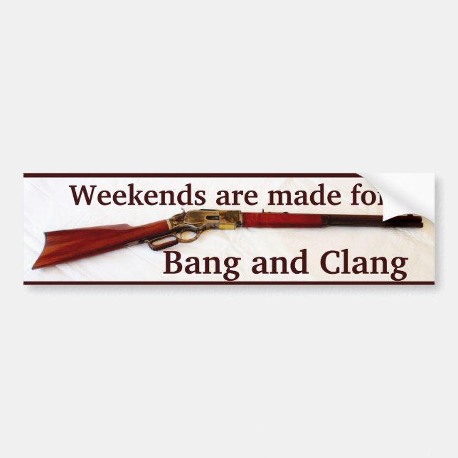 Bang & Clang Cowboy Action Shooting Bumper Sticker Bildekal (Framsidan)