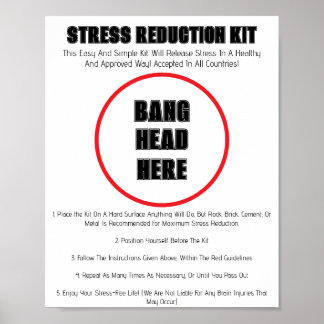 "Bang Head here" Lustigt Poster