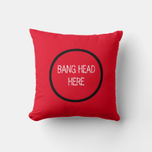 Bang Head here - Lustigt Stressa Relief Red