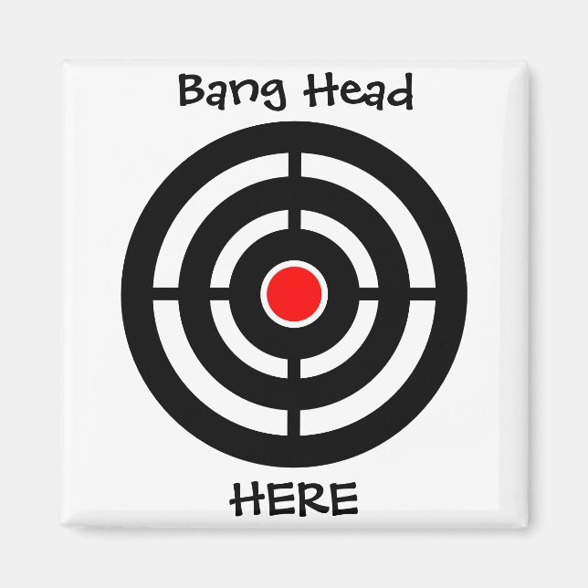 Bang Head hit Funny Magnet (Framsidan)