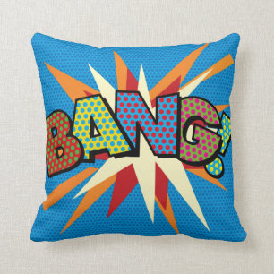 BANG KA-POW Funny Coola Modern Tecknad Bok pop Art Kudde