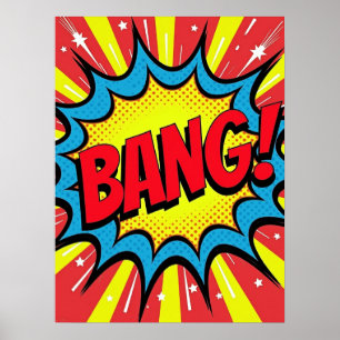 BANG! Pop Art Tecknad Stil Poster