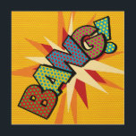 BANG Roligt Retro Tecknad Bok Pop Art Trätavla<br><div class="desc">En roligt-,  coola- och trendig-reflektor i bok är en konstinspirerad design som sätter in visken,  locket och poken på din dag. Perfektens gåva till superhjältar,  dina vänner,  familj eller som ett sätt att behandla dig själv. Designad av ComicBookPop© på www.zazzle.com/comicbookpop*</div>