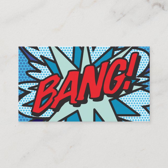 BANG! Rollig Retro Serietidning Visitkort (Framsida)