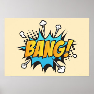 Bang tecknad poster