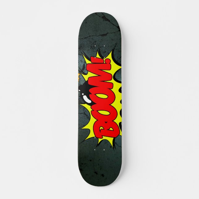 Bang - tecknaden undertecknar/skateboarden skateboard bräda 20 cm (Framsida)