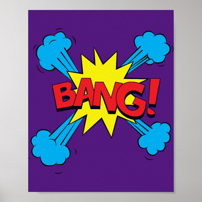 Bang! Vibrant pop Art Tecknad Blast Poster (Framsidan)