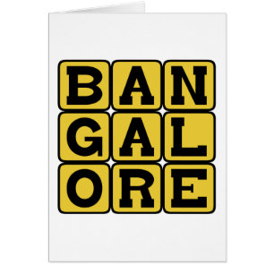 Bangalore, Bengaluru, Stad i Indien Hälsningskort