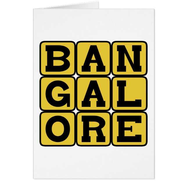 Bangalore, Bengaluru, Stad i Indien Hälsningskort (Framsidan)