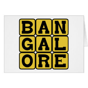 Bangalore, Bengaluru, Stad i Indien Hälsningskort