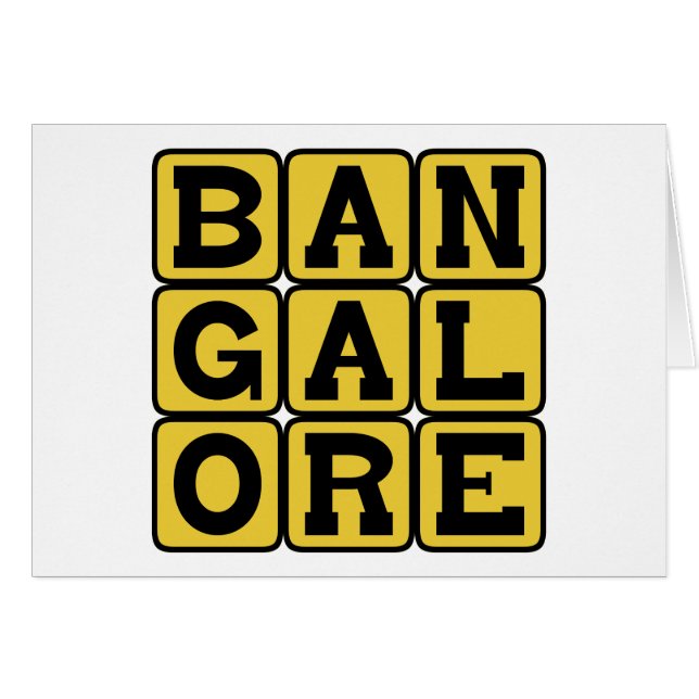 Bangalore, Bengaluru, Stad i Indien Hälsningskort (Framsidan Horizontal)