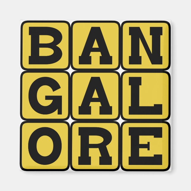 Bangalore, Bengaluru, Stad i Indien Magnet (Framsidan)