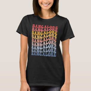 Bangalore City Groovy Retro T Shirt