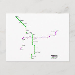Bangalore tunnelbanan vykort