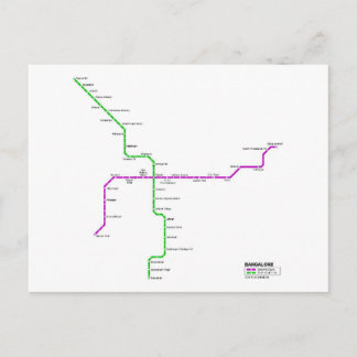 Bangalore tunnelbanan vykort
