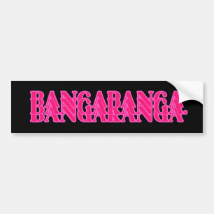 Bangaranga Sångtext Ord (Varm Rosa) Bildekal