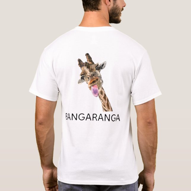 Bangaranga T-Shirt med rolig giraff (Baksida)