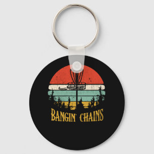 Bangin Chains Retro Disk Golf Frisbee Sport Nyckelring