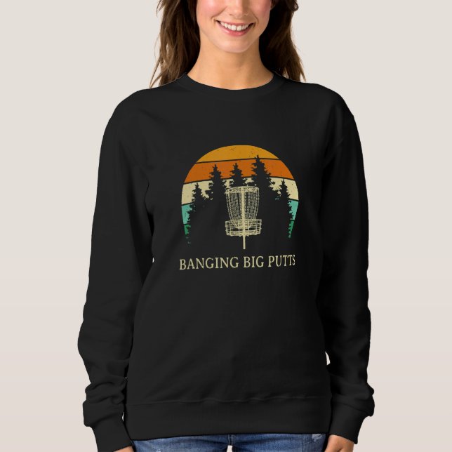 Banging Big Putts Disk Golf utomhusspel Golfer Fi T Shirt (Framsida)