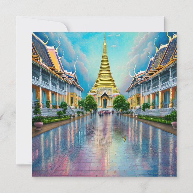 Bangkok är Thailands huvudstad och en av Anteckningskort (Framsida)
