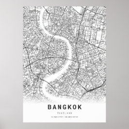 Bangkok City Karta Poster