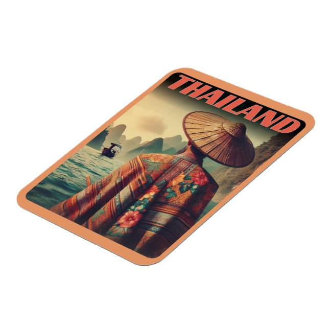 Bangkok City Thailand gamle thailändsk man reseche Magnet (Vänstra Sidan)