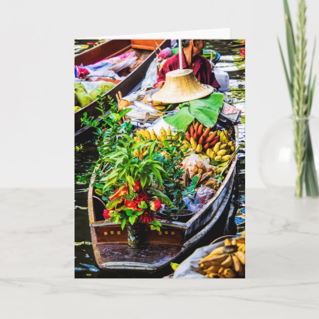 Bangkok | Flytande marknad Kort (Framsida)