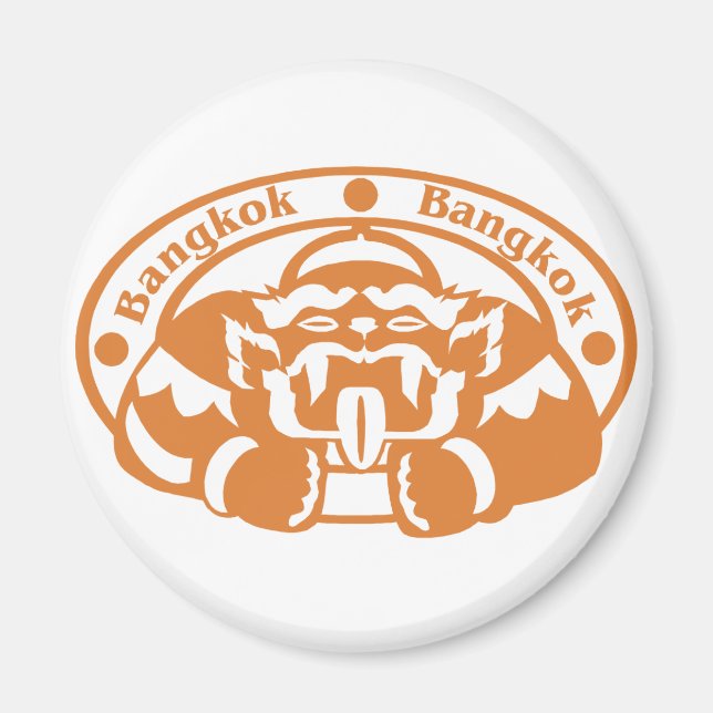 Bangkok Frimärke Magnet (Framsidan)