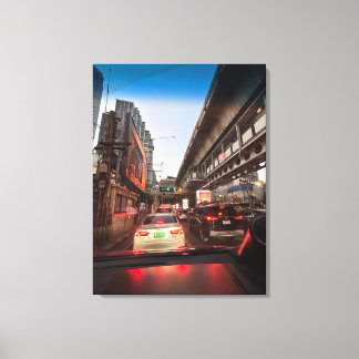 Bangkok har fortfarande levande fotografi av livet canvastryck