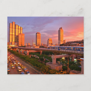 Bangkok Himmel Tåg Sunset Vykort