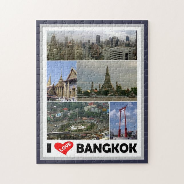 Bangkok - I Kärlek - Thailand - I Pussel (Vertikal)