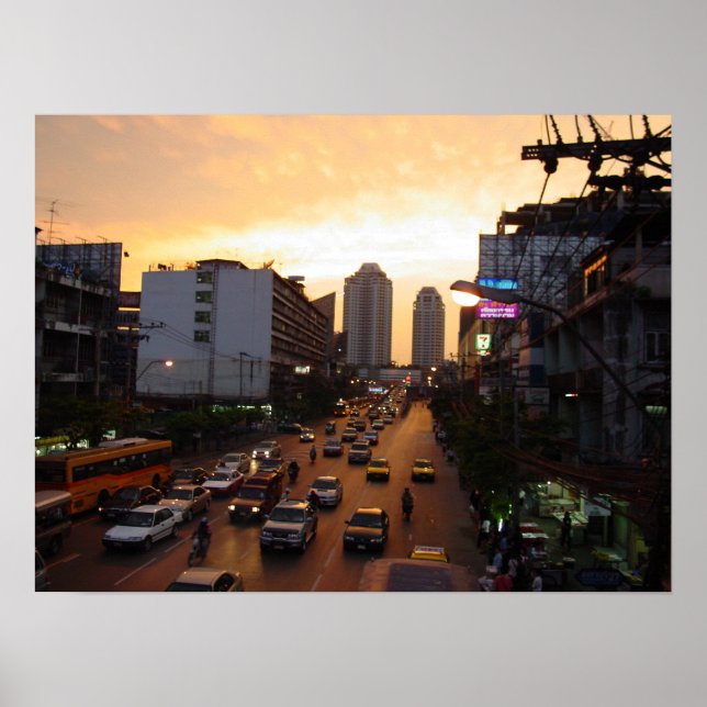 Bangkok i Sunset Poster (Framsidan)