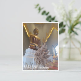 Bangkok, insida view of Wat Traimit, Thailand Vykort