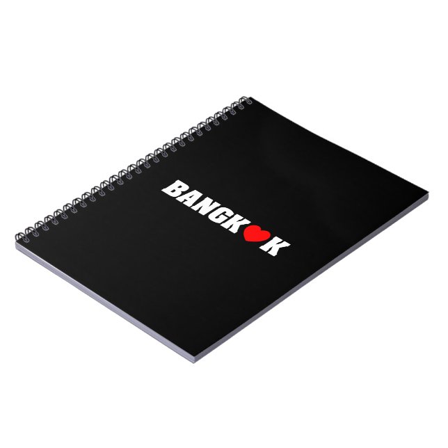 BANGKOK KÄRLEK ANTECKNINGSBOK MED SPIRAL (Vänstra Sidan)