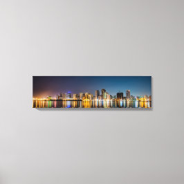 Bangkok Panoramic Skyline View på natten Canvas Ar