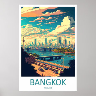Bangkok Resa Tryckt Väggkonst Bangkok Vägghängande