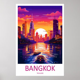 Bangkok Resa Tryckt Väggkonst Bangkok Vägghängande
