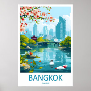 Bangkok Resa Tryckt Väggkonst Bangkok Vägghängande