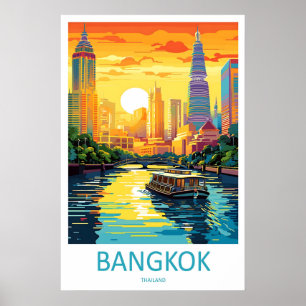 Bangkok Resa Tryckt Väggkonst Bangkok Vägghängande
