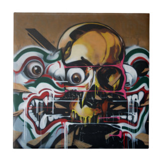 Bangkok skallegrafitti kakelplatta