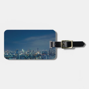 Bangkok skyline på nattpanorama bagagebricka