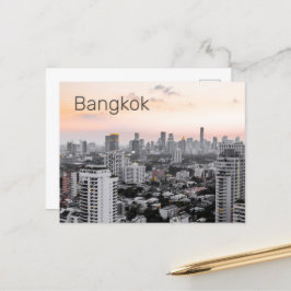 Bangkok Skyline Sunset Panorama BKK Thailand Helg Vykort