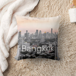 Bangkok Skyline Sunset Panorama BKK Thailand Kudde