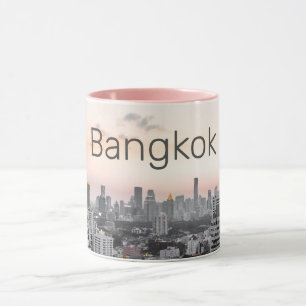 Bangkok Skyline Sunset Panorama BKK Thailand Mugg