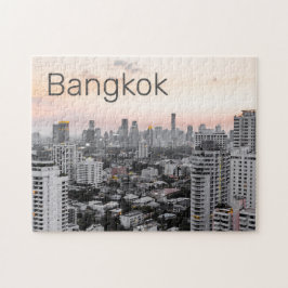 Bangkok Skyline Sunset Panorama BKK Thailand Pussel