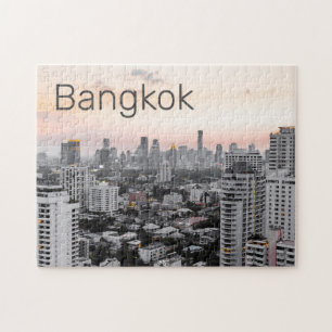Bangkok Skyline Sunset Panorama BKK Thailand Pussel
