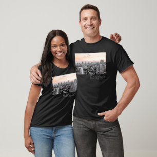 Bangkok Skyline Sunset Panorama BKK Thailand T Shirt
